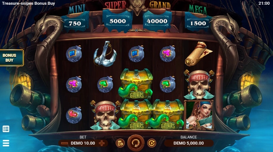 TREASURE-SNIPES BONUS BUY Evoplay Slotxo168